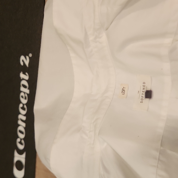 LOFT brand white button down shirt - Picture 6 of 7